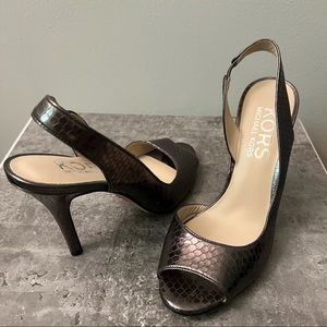 Michael Kors Slingback Open Toe Heels (8.5)